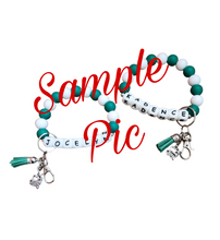 Load image into Gallery viewer, Silicone Personalized Wristlet- Custom Personalized Wristlet KeyChain