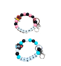 Load image into Gallery viewer, Silicone Personalized Wristlet- Custom Personalized Wristlet KeyChain