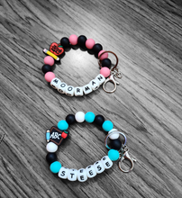 Load image into Gallery viewer, Silicone Personalized Wristlet- Custom Personalized Wristlet KeyChain