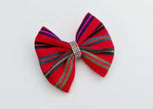 Load image into Gallery viewer, Serape Bow - Serape Girls Bows - Mexican Fiesta Bow - Serape Fiesta Bow - Serape Birthday Bow - Cinco De Mayo Bow - Rainbow Bow