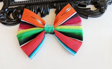 Load image into Gallery viewer, Serape Bow- Cinco De Mayo Bow, Mexican Serape Bow- Fiesta Red Serape Bow