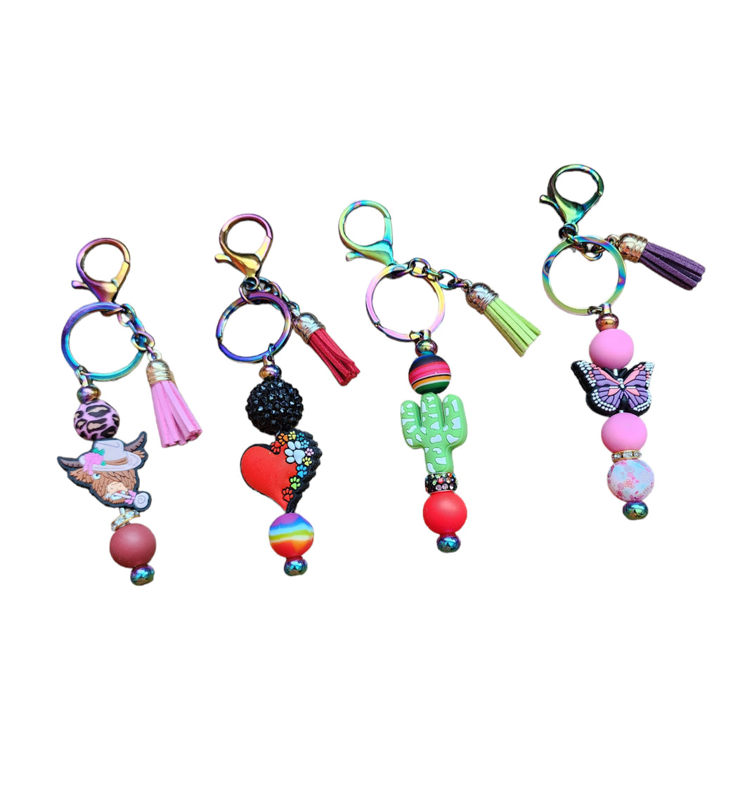 Beaded Bar Keychain