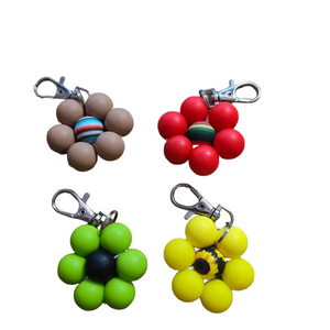 Silicone Flower Small Keychain