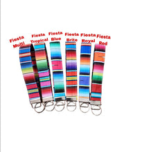 Load image into Gallery viewer, Serape Key Chain Wristlet- Cinco De Mayo Key Fob Wristlet
