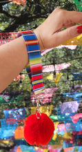 Load image into Gallery viewer, Serape Key Chain Wristlet- Cinco De Mayo Key Fob Wristlet
