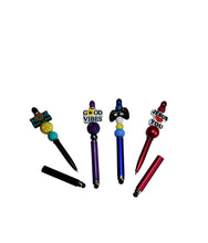 Load image into Gallery viewer, Beaded Stylus Ink Pens- Party Favor Stylus Pens- Birthday Beaded Pens
