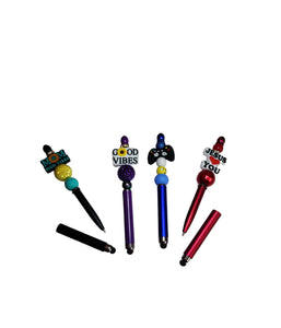 Beaded Stylus Ink Pens- Party Favor Stylus Pens- Birthday Beaded Pens