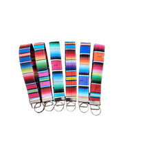 Load image into Gallery viewer, Serape Key Chain Wristlet- Cinco De Mayo Key Fob Wristlet
