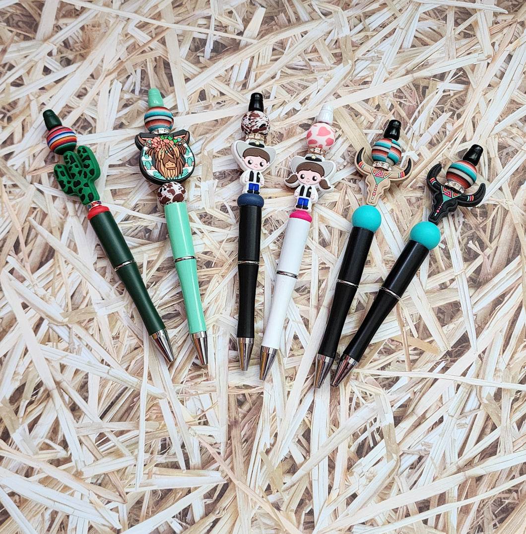 Beaded Ink Pens- Party Favor Pens- Birthday Beaded Pens- Gift Ink Pens