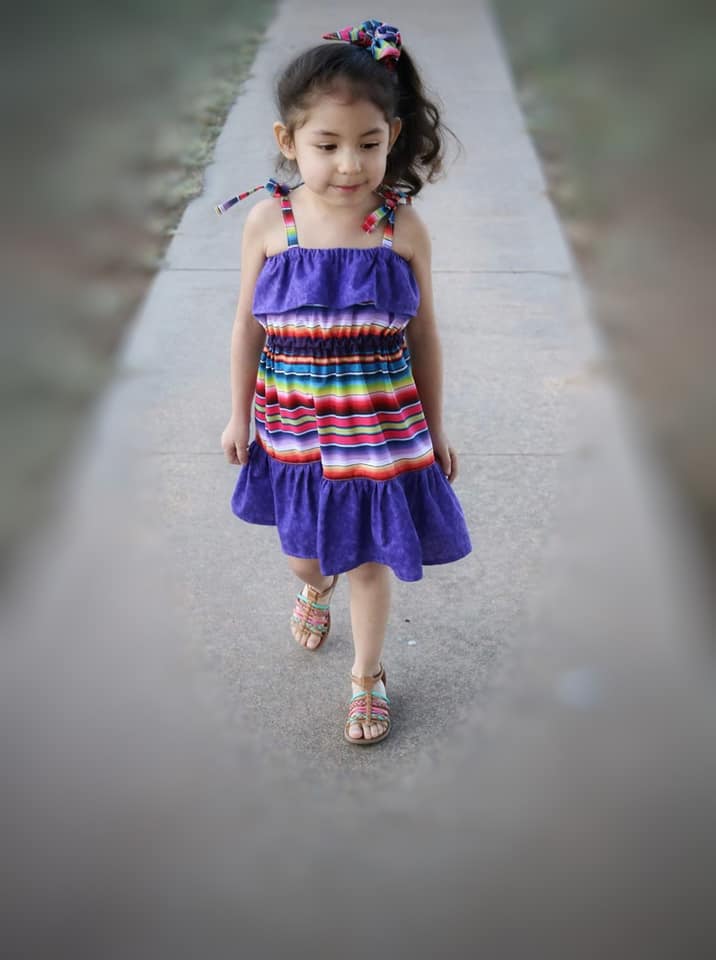 Serape Fiesta Dress- Mexican Fiesta Dress