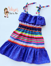 Load image into Gallery viewer, Serape Fiesta Dress- Mexican Fiesta Dress - Cinco De Mayo Dress
