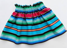 Load image into Gallery viewer, Serape Multi Color Girls Skirt- Serape Party Skirts- Serape Birthday Skirt - Mexican Fiesta Skirt
