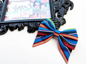 Serape Fiesta Sailor Solid Fabric Bow