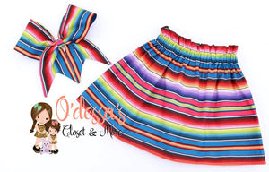 Serape JUMBO Fabric Cotton Cheer Bow