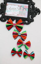 Load image into Gallery viewer, Serape Bow- Cinco De Mayo Bow, Mexican Serape Bow- Fiesta Red Serape Bow
