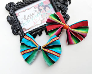 Serape Fiesta Jumbo Fabric Cotton Bow