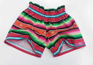 Serape Mexican Fiesta Shorts - Rainbow Party Shorts