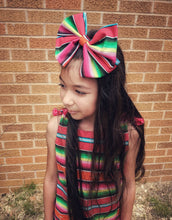 Load image into Gallery viewer, Serape Fiesta Jumbo Fabric Cotton Bow
