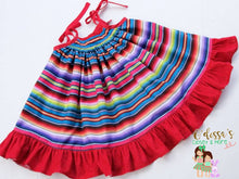 Load image into Gallery viewer, Serape Girls Fiesta Dress- Serape Twirly Dress
