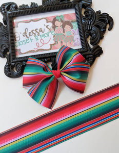 Serape Fiesta Grosgrain Bow