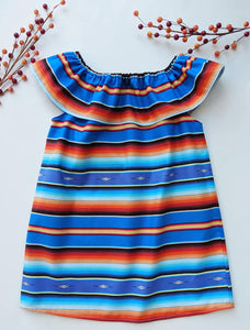 Serape Top - Serape Ruffle Top - Serape Girl Top -  Serape Mexican Birthday Top