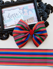 Load image into Gallery viewer, Serape Mexican Fiesta Grosgrain Bow
