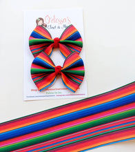 Load image into Gallery viewer, Serape Mexican Fiesta Grosgrain Bow
