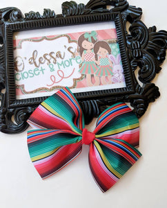 Serape Fiesta Grosgrain Bow