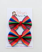 Load image into Gallery viewer, Serape Mexican Fiesta Grosgrain Bow
