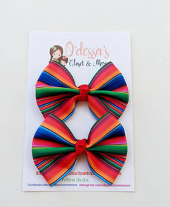 Serape Mexican Fiesta Grosgrain Bow