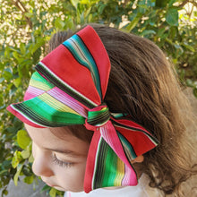 Load image into Gallery viewer, Serape Cinco De Mayo Girls Cotton Headwrap
