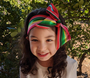 Serape Cinco De Mayo Girls Cotton Headwrap