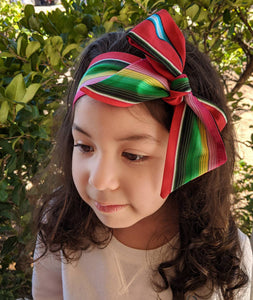 Serape Cinco De Mayo Girls Cotton Headwrap