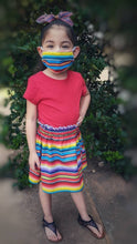 Load image into Gallery viewer, Serape Multi Color Girls Skirt- Serape Party Skirts- Serape Birthday Skirt - Mexican Fiesta Skirt - Fiesta Brite Girls Skirt
