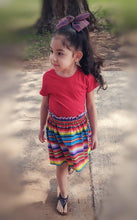 Load image into Gallery viewer, Serape Multi Color Girls Skirt- Serape Party Skirts- Serape Birthday Skirt - Mexican Fiesta Skirt - Fiesta Brite Girls Skirt
